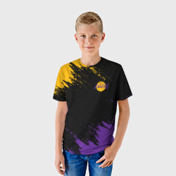 Детская футболка 3D Lakers брызги красок - фото 2