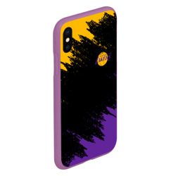 Чехол для iPhone XS Max матовый Lakers брызги красок - фото 2