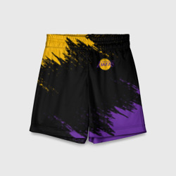 Lakers брызги красок – Детские спортивные шорты 3D с принтом купить