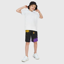 Детские спортивные шорты 3D Lakers брызги красок - фото 2