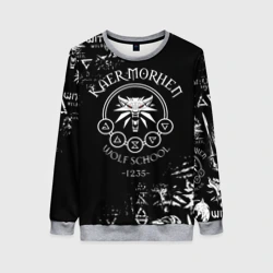 Женский свитшот 3D Ведьмак: Каер Морхен школа волка