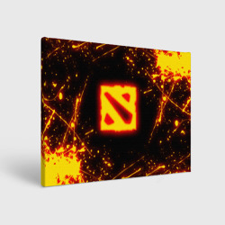 Холст прямоугольный Dota 2 fire logo Дота 2 огненный лого