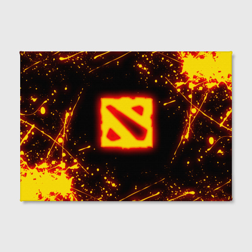 Холст прямоугольный Dota 2 fire logo Дота 2 огненный лого, цвет 3D печать - фото 2
