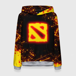 Женская толстовка 3D Dota 2 fire logo Дота 2 огненный лого