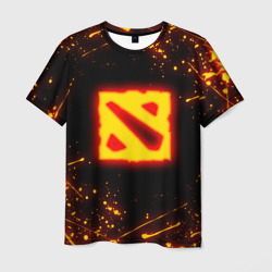 Мужская футболка 3D Dota 2 fire logo Дота 2 огненный лого