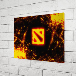 Холст прямоугольный Dota 2 fire logo Дота 2 огненный лого - фото 2