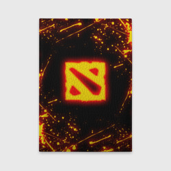 Обложка для автодокументов Dota 2 fire logo Дота 2 огненный лого