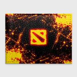 Обложка для студенческого билета Dota 2 fire logo Дота 2 огненный лого