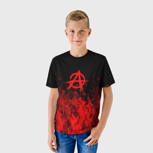 Детская футболка 3D Гражданская оборона пламя, цвет 3D печать - фото 3