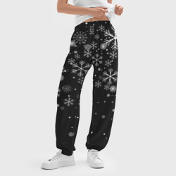 Женские джоггеры оверсайз 3D [Снежинки] - Новый год - фото 2