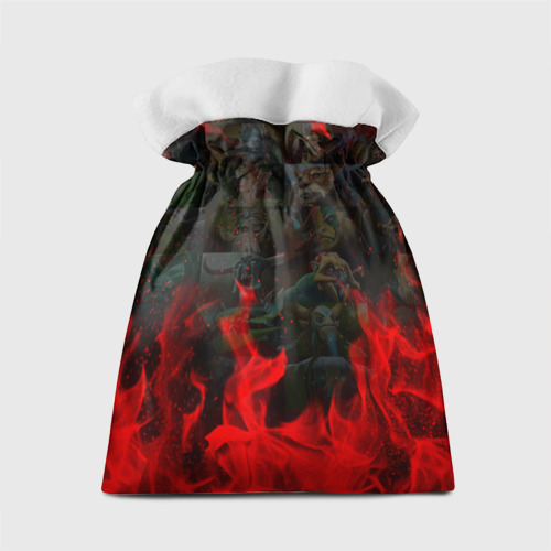 Подарочный 3D мешок Dota 2 лого в огне, персонажи - фото 2