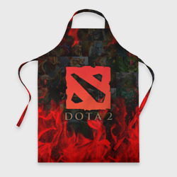 Фартук 3D Dota 2 лого в огне, персонажи