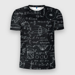 Мужская футболка 3D Slim Разные научные формулы