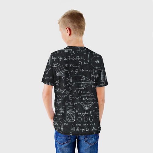 Детская футболка 3D Разные научные формулы, цвет 3D печать - фото 4