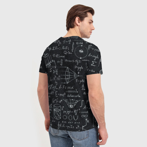Мужская футболка 3D Разные научные формулы, цвет 3D печать - фото 4
