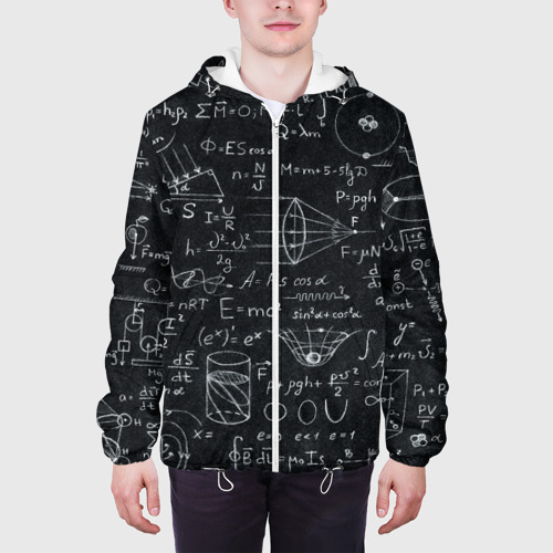 Мужская куртка 3D Разные научные формулы, цвет 3D печать - фото 4