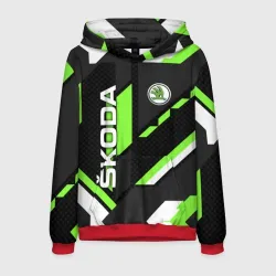 Мужская толстовка 3D Шкода геометрия линии Skoda geometry sport