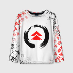 Детский лонгслив 3D Призрак Цусимы эмблема ghost of Tsushima