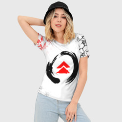 Женская футболка 3D Slim Призрак Цусимы эмблема ghost of Tsushima - фото 2