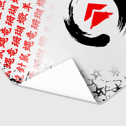 Бумага для упаковки 3D Призрак Цусимы эмблема ghost of Tsushima - фото 3