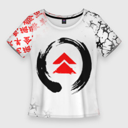 Женская футболка 3D Slim Призрак Цусимы эмблема ghost of Tsushima