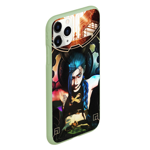 Чехол для iPhone 11 Pro матовый Arcane Jinx обложка league of Legends, цвет салатовый - фото 3