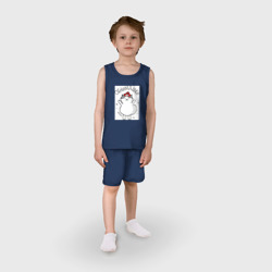 Детская пижама с шортами хлопок Кот Куся обнимашки - фото 2