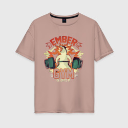 Покемон Тайфложн в качалке – Женская футболка хлопок Oversize с принтом купить со скидкой в -16%