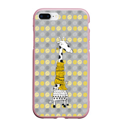 Чехол для iPhone 7Plus/8 Plus матовый Милая жирафа в шарфе