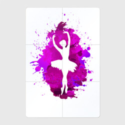 Магнитный плакат 2Х3 Балерина, силуэт в красках