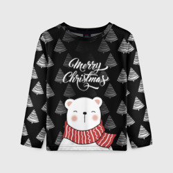 Детский лонгслив 3D Merry christmas bears