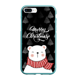 Чехол для iPhone 7Plus/8 Plus матовый Merry christmas bears