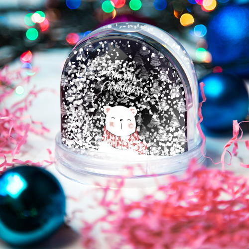 Игрушка Снежный шар Merry christmas bears - фото 4