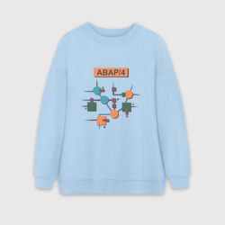 Женский свитшот oversize без начеса хлопок Sap ABAP