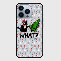 Чехол для iPhone 13 Pro What cat christmas