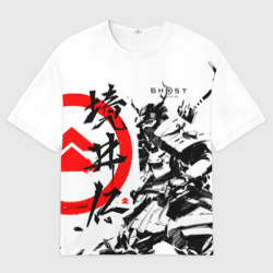 Женская футболка oversize 3D Ghost of Tsushima Самурай