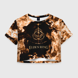 Женская футболка Crop-top 3D Elden Ring Logo