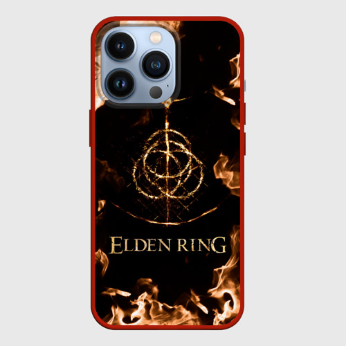 Чехол для iPhone 13 Pro Elden Ring Logo, цвет красный