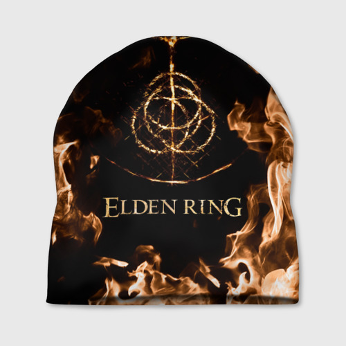 Шапка с принтом Elden Ring Logo, вид спереди №1