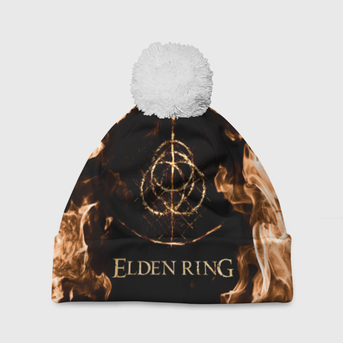 Шапка 3D c помпоном Elden Ring Logo, цвет 3D печать