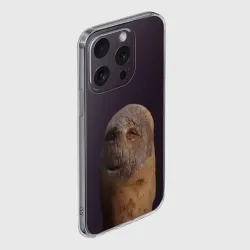 Чехол для iPhone 15 Pro силиконовый с защитой камеры Уставший картофель - фото 2