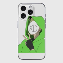 Чехол для iPhone 15 Pro Max силиконовый с защитой камеры DreamXD