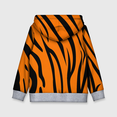 Детская толстовка 3D Текстура тигра/tiger, цвет меланж - фото 2