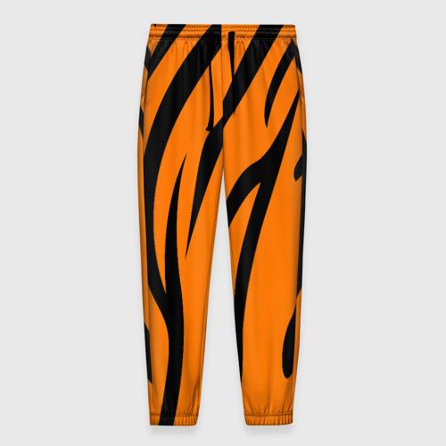 Мужские брюки 3D с принтом Текстура тигра/tiger, вид спереди #2