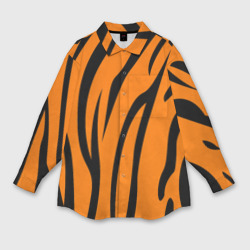 Женская рубашка oversize 3D Текстура тигра/tiger
