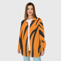 Женская рубашка oversize 3D Текстура тигра/tiger - фото 2