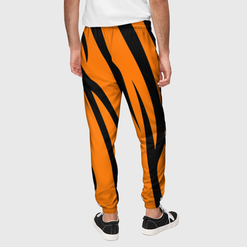 Мужские брюки 3D с принтом Текстура тигра/tiger, вид сзади #2