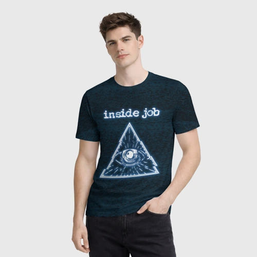 Мужская футболка 3D с принтом Всевидящее Cognito Inc, фото на моделе #1