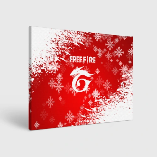 Холст прямоугольный [Free Fire] - Новогодний