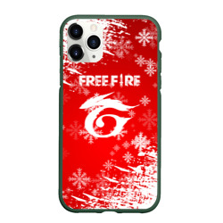 Чехол для iPhone 11 Pro матовый [Free Fire] - Новогодний